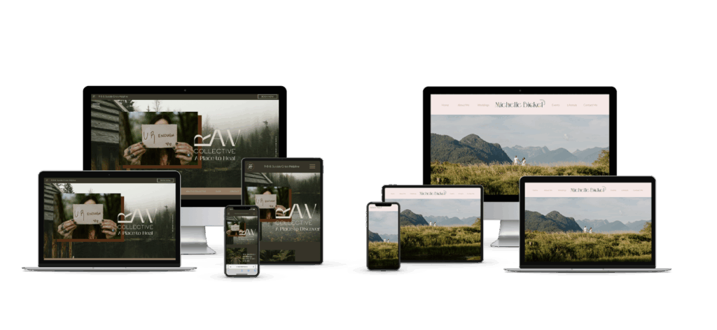 Fraser Valley website designer working on a user-friendly layout - Megan Ashley Creative