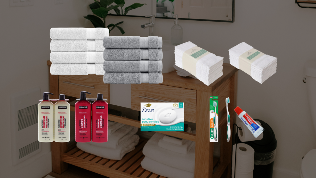 bathroom essentials for AirBnB's that have guests leaving five star reviews